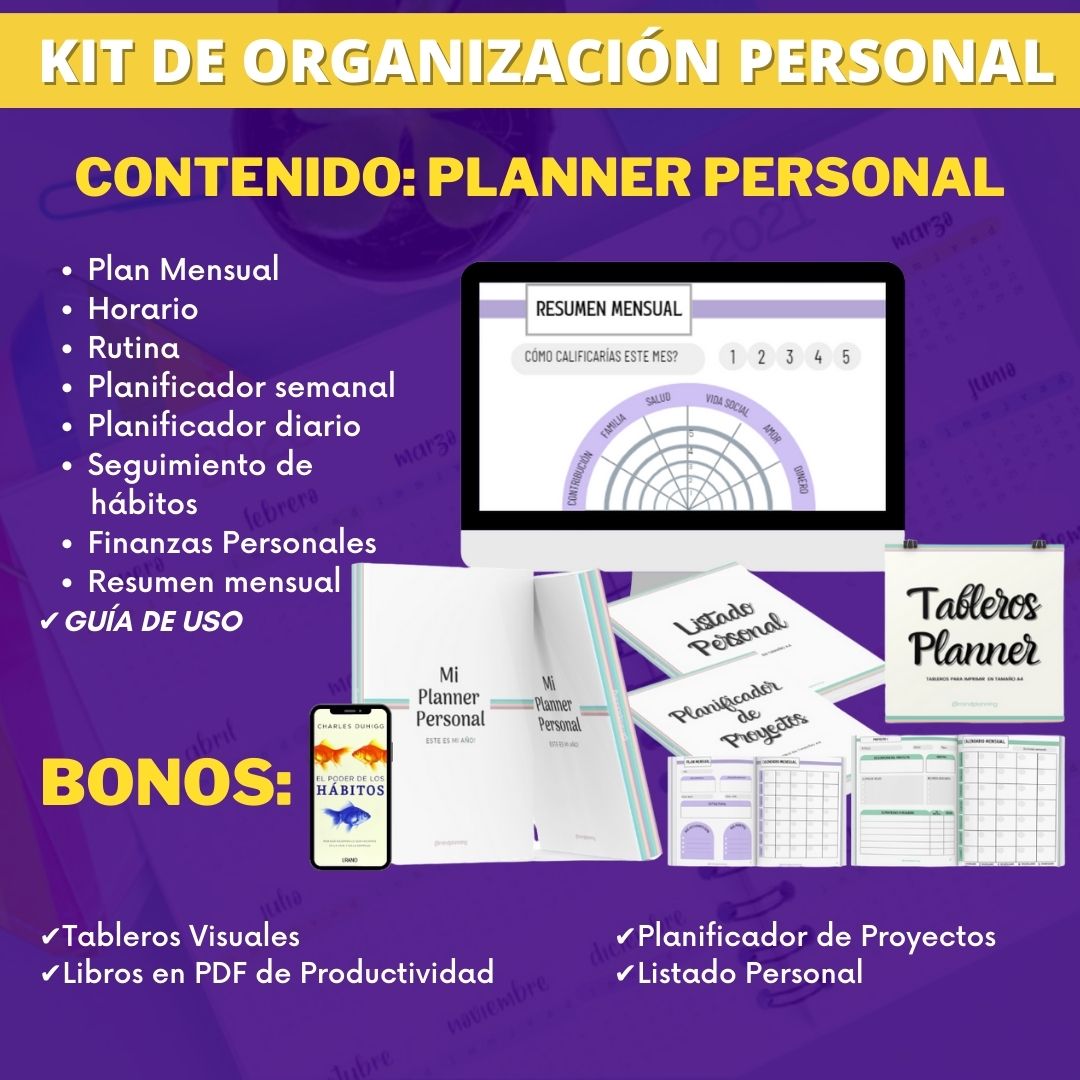 kit planner personal imprimible